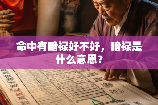命中有暗禄好不好，暗禄是什么意思？