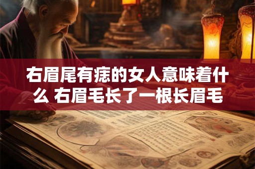 右眉尾有痣的女人意味着什么 右眉毛长了一根长眉毛
