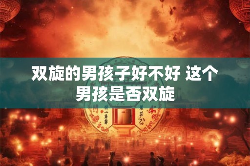 双旋的男孩子好不好 这个男孩是否双旋