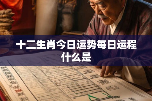 十二生肖今日运势每日运程什么是