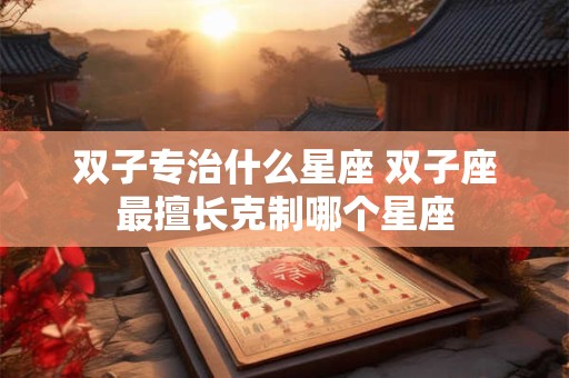 双子专治什么星座 双子座最擅长克制哪个星座