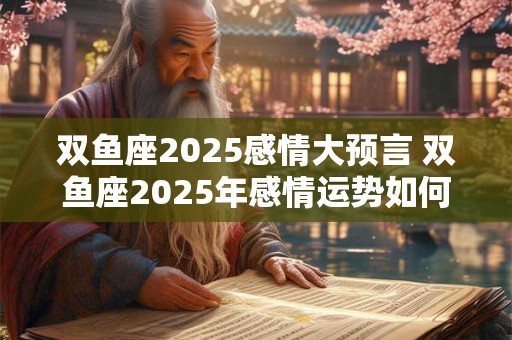 双鱼座2025感情大预言 双鱼座2025年感情运势如何