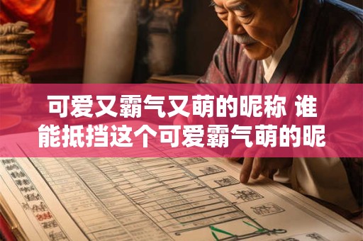 可爱又霸气又萌的昵称 谁能抵挡这个可爱霸气萌的昵称