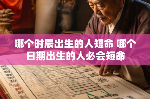 哪个时辰出生的人短命 哪个日期出生的人必会短命