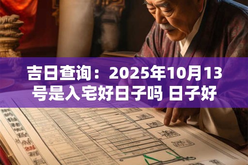 吉日查询:2025年10月13号是入宅好日子吗 日子好吗 吉日查询:2025年10月13号是入宅好日子吗 日子好吗