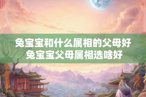 兔宝宝和什么属相的父母好 兔宝宝父母属相选啥好