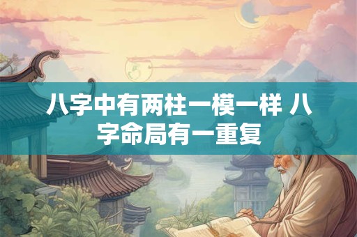 八字中有两柱一模一样 八字命局有一重复