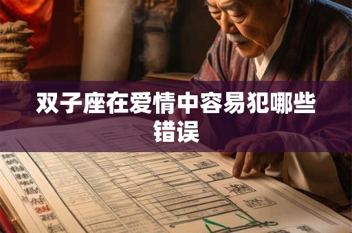 双子座在爱情中容易犯哪些错误