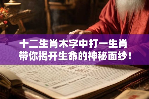 十二生肖木字中打一生肖 带你揭开生命的神秘面纱！