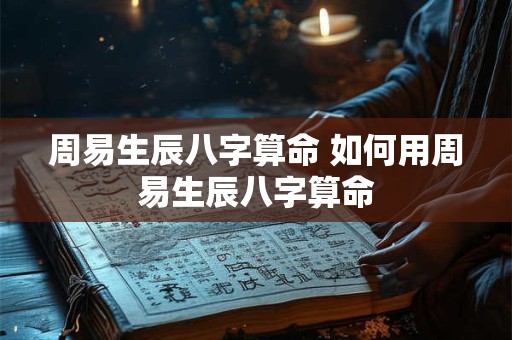周易生辰八字算命 如何用周易生辰八字算命