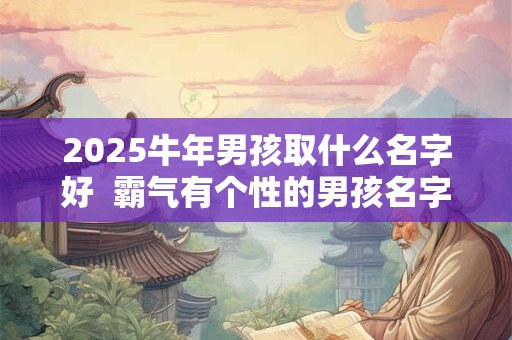 2025牛年男孩取什么名字好  霸气有个性的男孩名字分享
