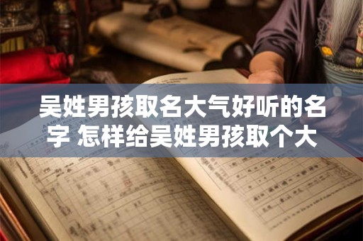 吴姓男孩取名大气好听的名字 怎样给吴姓男孩取个大气好听的名字