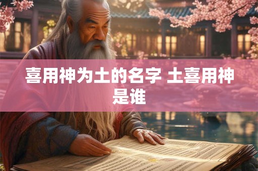 喜用神为土的名字 土喜用神是谁
