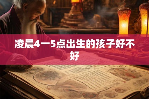 凌晨4一5点出生的孩子好不好 凌晨4一5点出生的孩子好不好