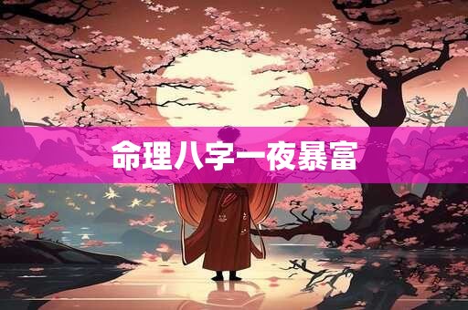 命理八字一夜暴富
