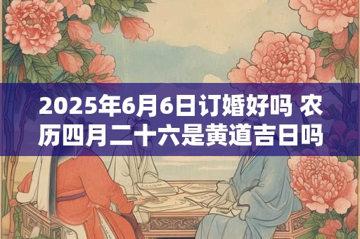 2025年6月6日订婚好吗 农历四月二十六是黄道吉日吗