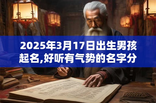 2025年3月17日出生男孩起名,好听有气势的名字分享