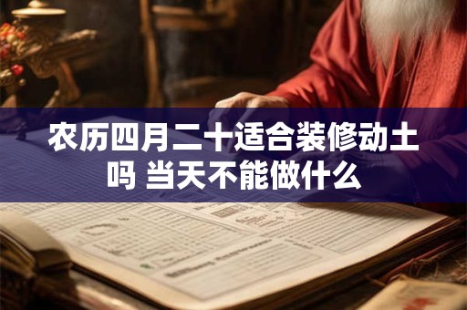 农历四月二十适合装修动土吗 当天不能做什么