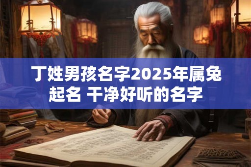 丁姓男孩名字2025年属兔起名 干净好听的名字