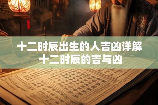十二时辰出生的人吉凶详解 十二时辰的吉与凶