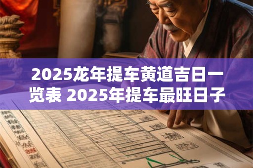 2025龙年提车黄道吉日一览表 2025年提车最旺日子老黄历