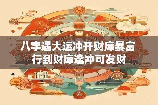 八字遇大运冲开财库暴富 行到财库逢冲可发财