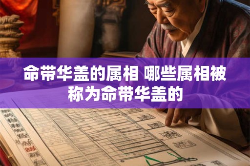 命带华盖的属相 哪些属相被称为命带华盖的