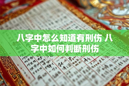 八字中怎么知道有刑伤 八字中如何判断刑伤