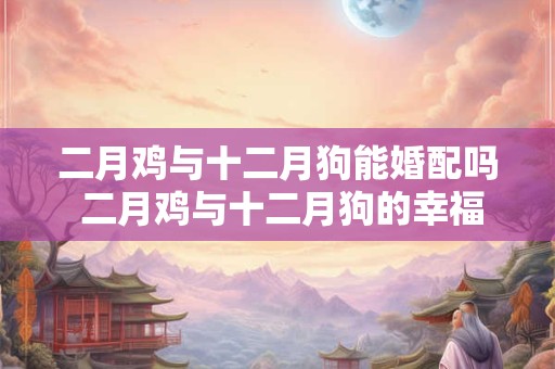详细阅读:二月鸡与十二月狗能婚配吗 二月鸡与十二月狗的幸福生活 二月鸡与十二月狗能婚配吗 二月鸡与十二月狗的幸福生活