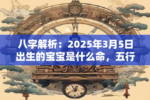 八字解析：2025年3月5日出生的宝宝是什么命，五行缺什么