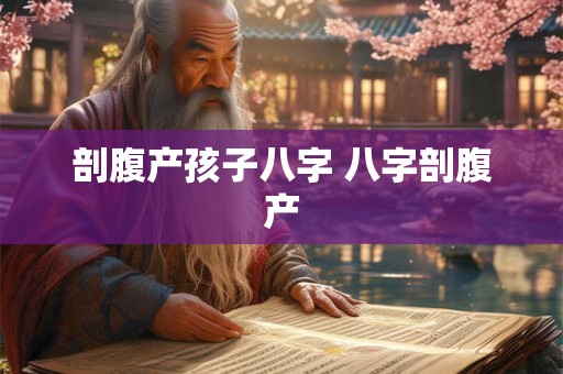 剖腹产孩子八字 八字剖腹产