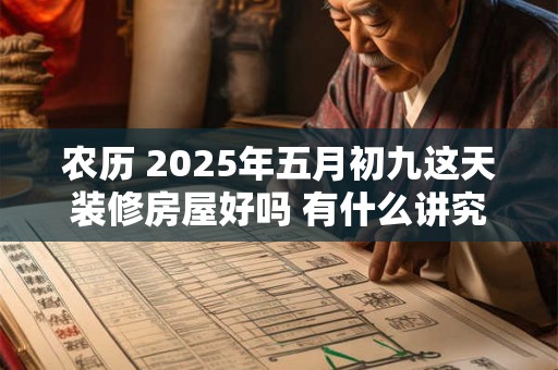 农历 2025年五月初九这天装修房屋好吗 有什么讲究
