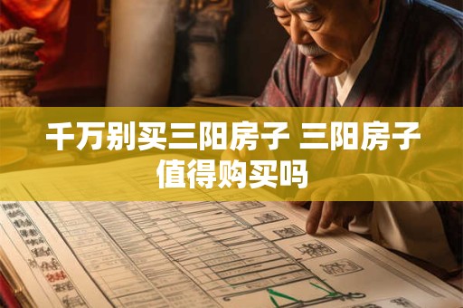 千万别买三阳房子 三阳房子值得购买吗