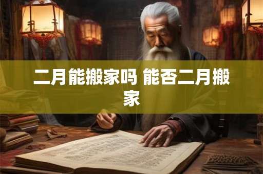 二月能搬家吗 能否二月搬家 二月能搬家吗 能否二月搬家