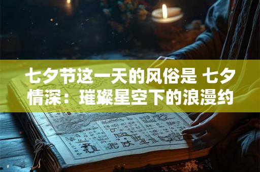 七夕节这一天的风俗是 七夕情深：璀璨星空下的浪漫约定