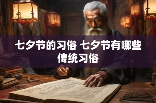 七夕节的习俗 七夕节有哪些传统习俗