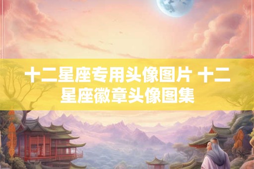 十二星座专用头像图片 十二星座徽章头像图集