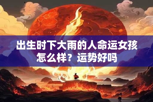 出生时下大雨的人命运女孩怎么样？运势好吗