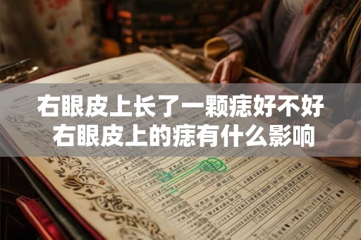 右眼皮上长了一颗痣好不好 右眼皮上的痣有什么影响