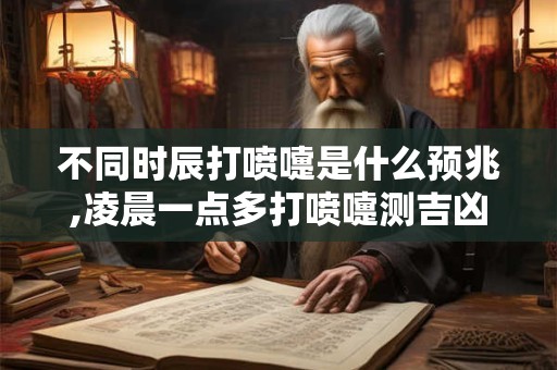 不同时辰打喷嚏是什么预兆,凌晨一点多打喷嚏测吉凶