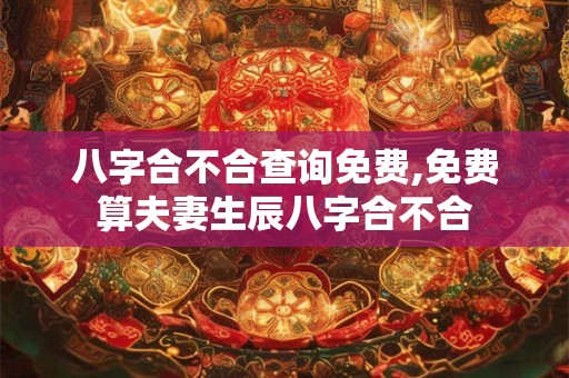 八字合不合查询免费,免费算夫妻生辰八字合不合