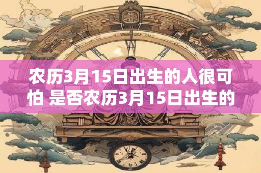 农历3月15日出生的人很可怕 是否农历3月15日出生的人真的很可怕