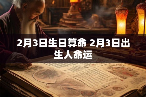 2月3日生日算命 2月3日出生人命运