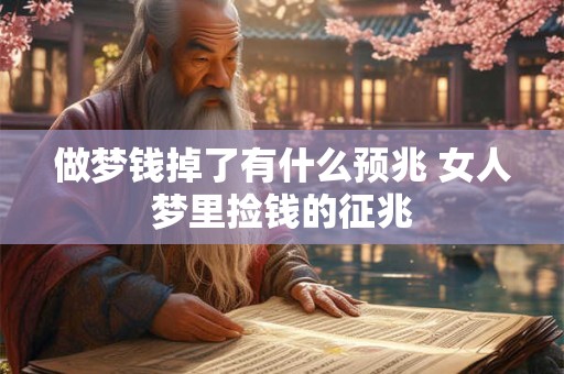 做梦钱掉了有什么预兆 女人梦里捡钱的征兆