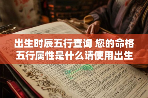 出生时辰五行查询 您的命格五行属性是什么请使用出生时辰查询