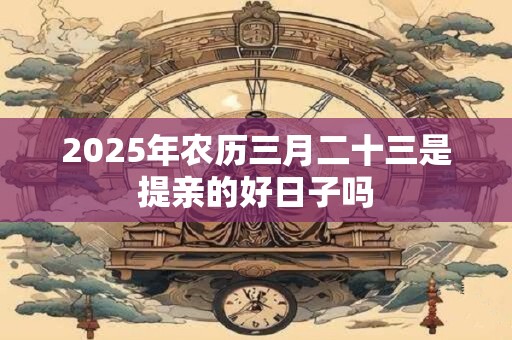 2025年农历三月二十三是提亲的好日子吗