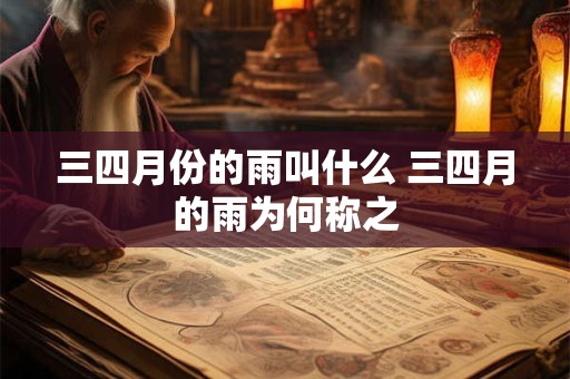 三四月份的雨叫什么 三四月的雨为何称之