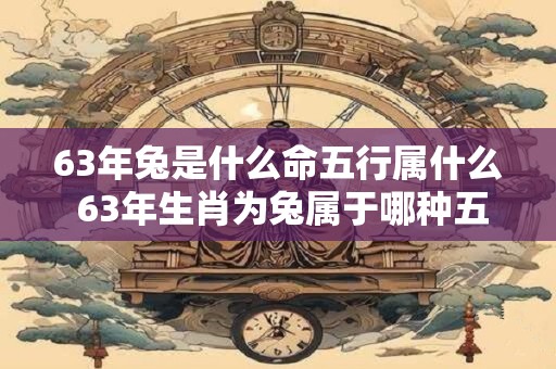 63年兔是什么命五行属什么 63年生肖为兔属于哪种五行