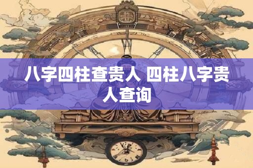 八字四柱查贵人 四柱八字贵人查询