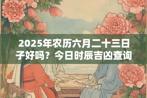 2025年农历六月二十三日子好吗？今日时辰吉凶查询
